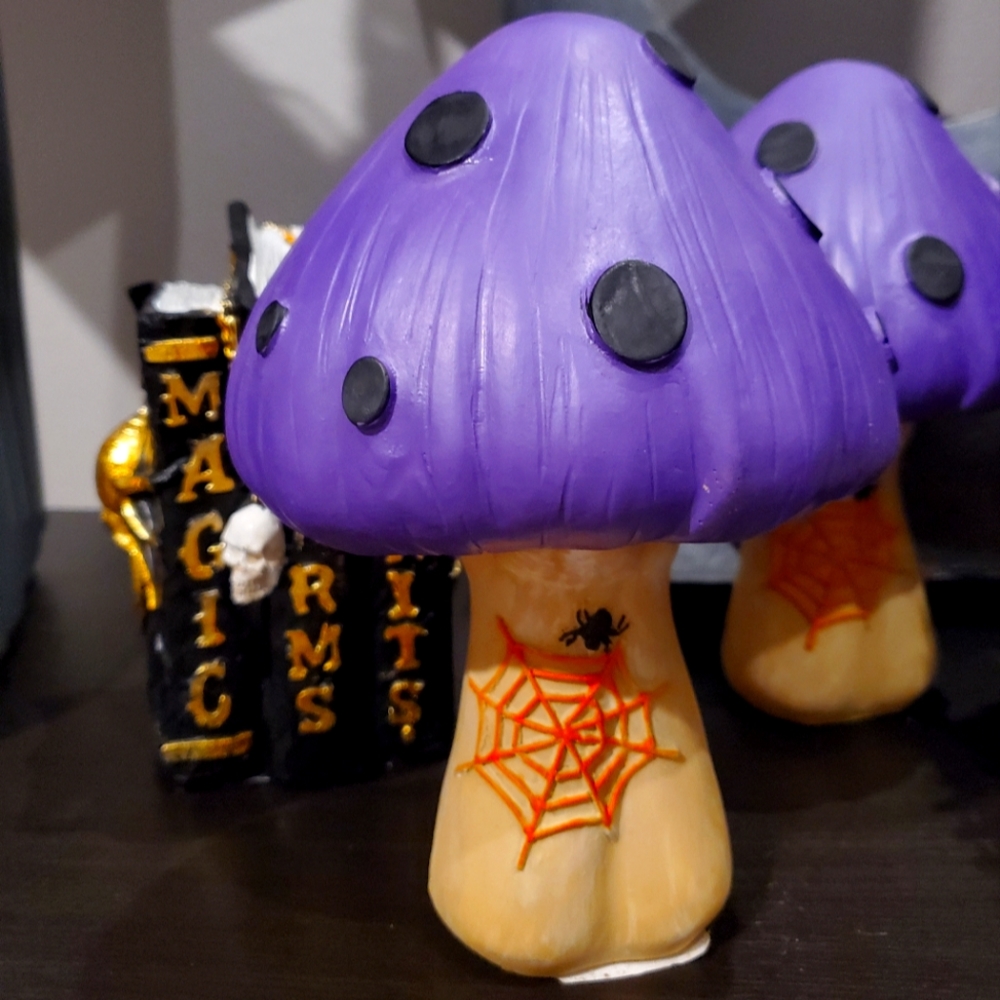Halloween Purple Spider Web Mushroom